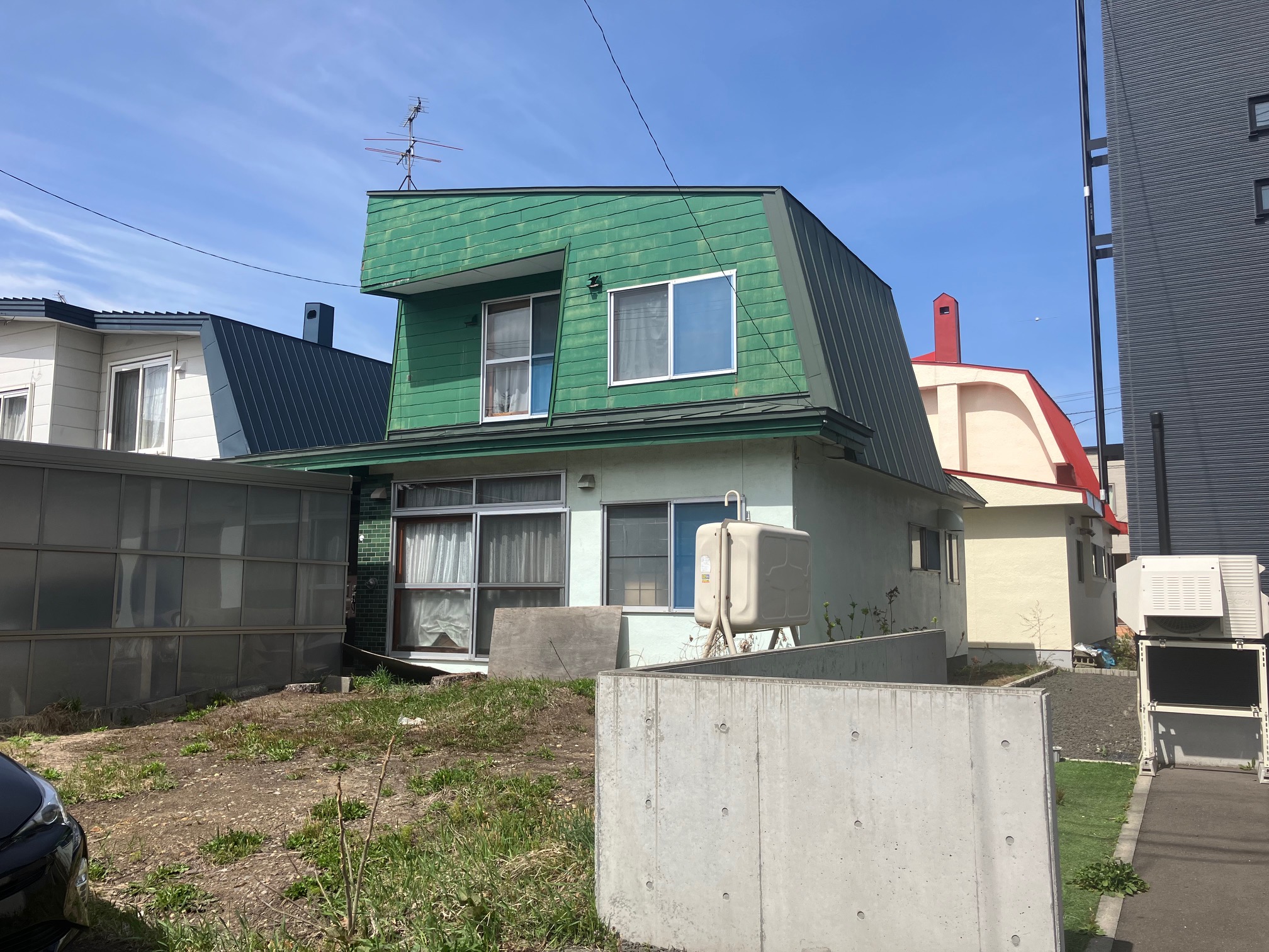札幌市北区新川にて屋根の雪止め設置依頼の現地調査